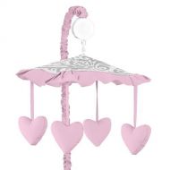 Pink, Gray and White Elizabeth Musical Baby Crib Mobile by Sweet Jojo Designs