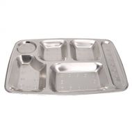 Forgun Stainless Steel Divided Dinner Tray Lunch Container Food Plate 4/5/6 Section