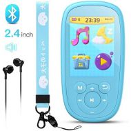 [아마존베스트]AGPTEK Bluetooth MP3 Player for Kids, Children Music Player with Built-in Speaker 8GB, 2.4 Inch HD Screen, 10 Soothing Sounds, FM Radio, Video, Voice Recorder, Expandable Up to 128