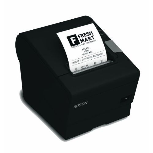 엡손 Epson C31CA85A6331 TM-T88V Thermal Receipt Printer with Power Supply, Energy Star Rated, Ethernet and USB Interface, Black