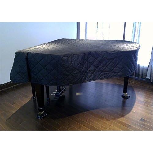  SheetMusicNorthwest Yamaha C5 Piano Cover - Quilted Black Nylon with Side Splits