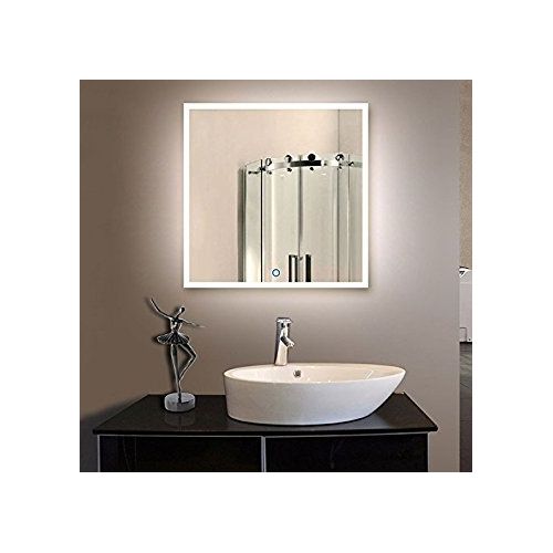  BHBL 36 x 36 In Horizontal and Vertical LED Bathroom Silvered Mirror with Touch Button (N031-E)