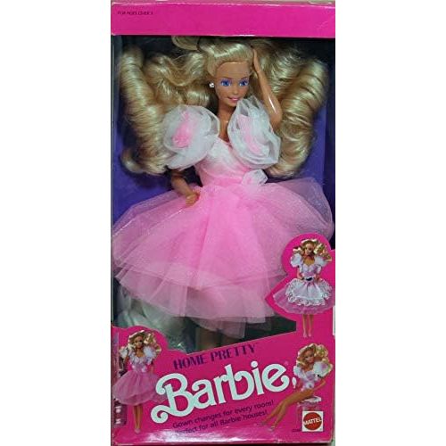 바비 Barbie Home Pretty Doll - Gown Changes For Every Room! (1990)