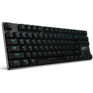 Havit Mechanical Keyboard HAVIT Backlit Wired Gaming Keyboard Extra-Thin & Light, Kailh Latest Low Profile Blue Switches, 87 Keys N-Key Rollover (Black)