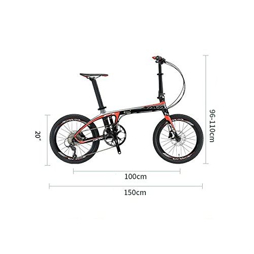  SAVA 20 Carbon Folding Bike Shimano 22 Speed Light Weight Hybrid Bike