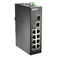 BV-Tech 10 Port PoE+ Industrial DIN Rail Switch (8 PoE+ Ports | Gigabit Ethernet & SFP Uplink)  96W  802.3at