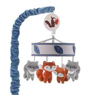 Lambs & Ivy Little Campers Musical Baby Crib Mobile - Blue, White, Animals