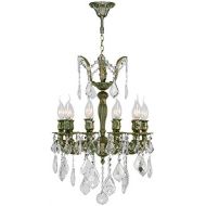 Worldwide Lighting Versailles Collection 10 Light Antique Bronze Finish and Clear Crystal Chandelier 17 D x 24 H Medium