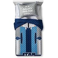 Franco Star Wars Gray & Blue Twin Quilt Set