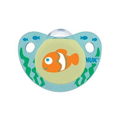 누크 NUK Cute as a Button Sea Creatures Pacifier in Assorted Colors and Styles, 6-18Months, 4- 2PKS, Total of...