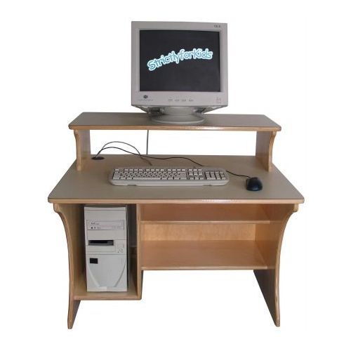  Strictly for Kids Stationary Single Computer Table with Monitor Shelf (Preschool)