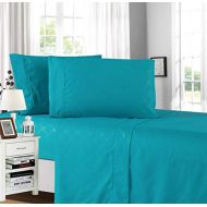 Elegant Comfort Plaid Embossed Collection 4-Piece Bed Sheet & Pillowcase Set, Soft Double Brushed Microfiber 100% Hypoallergenic, Wrinkle and Fade Resistant