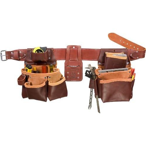  Occidental Leather 5080DBLH M Pro Framer Tool Belt Set with Double Outer Bags, Left Hand, Medium