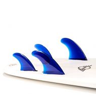 Dorsal Performance Flexrez Core Surf Quad Surfboard Fins (4) FCS Compatible Blue