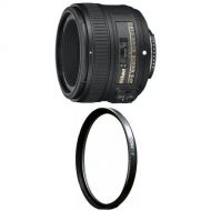 Nikon 50mm f1.8G AF-S NIKKOR FX Lens with B+W 58mm Clear UV Haze