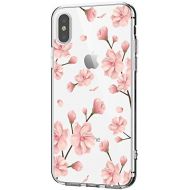 iPhone X Case,Flyeri Crystal Fashion Floral Pattern Transparent Clear Soft silicone TPU Ultra thin Phone cover back cases For apple iPhone X (1)