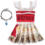 CLanItris Girls Princess Dress Little Girls Lace Sleeveless Costume for Moana Outfit