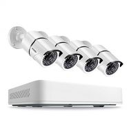 ZOSI 5MP Security Cameras System,4 Channel 5.0MP (2.5 X 1080P) Surveillance DVR with 1TB Hard Drive and (4) 5.0MP 1920p (2560TVL) Weatherproof Bullet CCTV Cameras 100ft Night Visio
