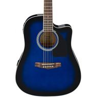 Ibanez Performance Series PF15 Cutaway Acoustic-Electric Guitar Blue