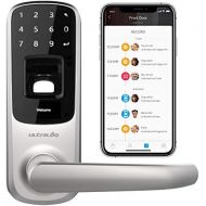[아마존 핫딜] [아마존핫딜]ULTRALOQ Ultraloq UL3 BT Bluetooth Enabled Fingerprint and Touchscreen Smart Lock (Satin Nickel) | 5-in-1 Keyless Entry | Secure Finger ID | Anti-peep Code | Works with iOS and Android | Ma