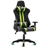 COSTWAY HW55211GN Executive Racing Style High Back Reclining Gaming Chair Office Computer (Green)