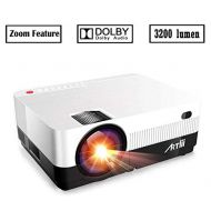ARTlii HD Projector, Artlii Portable Movie Projector LCD Home Theater Projector with 2800 Lumen, 1080P Support LED Projector with Zooming, Dolby Stereo 2 HDMI USB VGA for Movie,Video Game