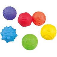 PlayGo Sensory Balls for Baby Great Variety In Rainbow Texture and Color Kids Bath Toys 6 Colorful Soft and Squeeze Sensory Balls Set for Babies & Toddlers - Kids BPA Free Water To