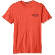 Obey Mens Patch IT UP Crewneck Tshirt, Dusty Paprika, S
