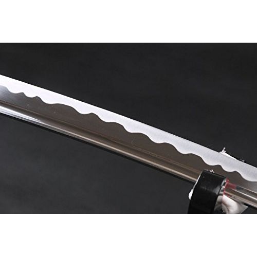  DTYES Shijian Wakizashi Distinct Hamon 1060 Carbon Steel Handmade Samurai Swords