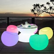 MRXUE Led Mood Light Stool with Remote Control, Rechargeable Waterproof Kids Night Light Have 16 Dimmable Colors & 4 Modes, Outdoor/Indoor Decorative Light,D56xH48cm