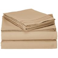 Sweet Home Collection Supreme 1800 Series 4pc Bed Sheet Set Egyptian Quality Deep Pocket - King, Camel
