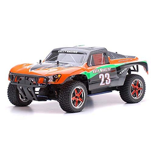  Exceed-RC 1/10 2.4Ghz Short Course Monster Nitro Gas Powered RTR Off Road 4WD Truck Carbon Orange