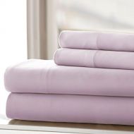 Amrapur Overseas | 400 Thread Count 100% Cotton Wrinkle-Free Sheet Set (Lilac, Full)