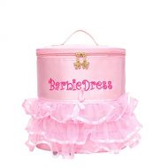 QEES Dance Ballet Backpack, Girls Dance Bag, Tutu Dress Dance Bag with Pink Lace for Dancers PD17