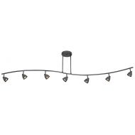 Cal Lighting 954-77L-DBBRED Track Lighting with Blood Red Shades, Dark Bronze Finish