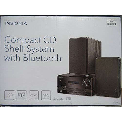  Insignia - 50W Bluetooth CD Compact Shelf System - Black