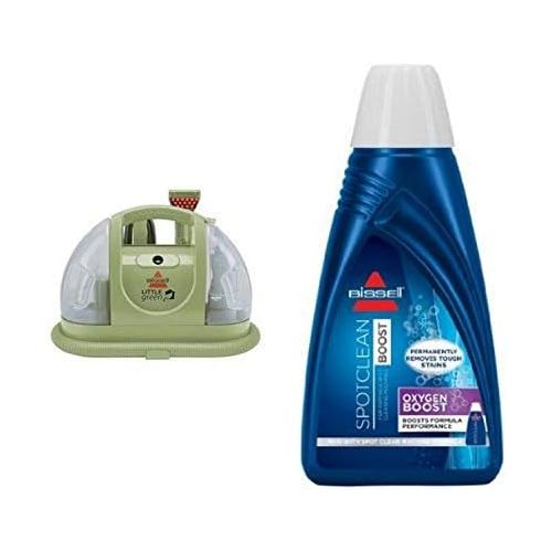  BISSELL 1400B Multi-Purpose Portable Carpet Cleaner, Green & BISSELL OXYgen BOOST Portable Machine Formula, 32 ounces, 0801