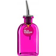 Couronne Company Roma Recycled Glass Oil or Vinegar Bottle w/Pour Spout, B6054P07, 6 Inch Tall, 8.5 Ounce, Fuchsia/Hot Pink, 1 Piece, 250ml