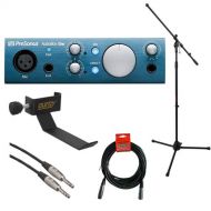 PreSonus AudioBox iOne USB 2.0 & Recording Interface with Microphone Stand, Headphone Holder, Audio Cable (10) and XLR Cable