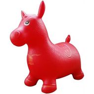 [아마존베스트]Red Horse Hopper, Pump Included (Inflatable Space Hopper, Jumping Horse, Ride-on Bouncy Animal)