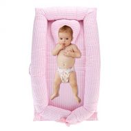 [아마존 핫딜] Oenbopo Baby Lounger Cotton Breathable Baby Bassinet Portable Sleeping Baby Bed for Cuddling, Lounging, Co Sleeping, Napping and Travel (Pink)