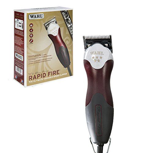  Wahl Professional Five Star Rapid Fire Clipper #8233-200  Great for Professional Stylists and Barbers  Variable Speed Rotary Motor  Red