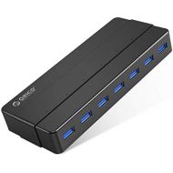 ORICO 7-Port USB 3.0 Hub, Ultra Slim Multi USB Ports Data Hub with 12V3A Power Adapter, 3.3 Ft dismountable USB Cable for MacBook, Chromebook, iPhone, Smartphones and more