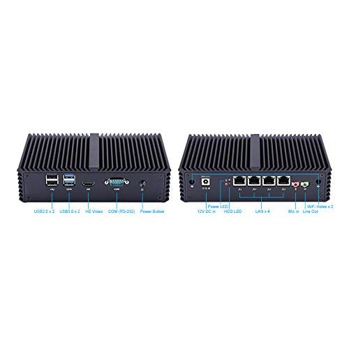  Qotom-Q335G4 Mini PC Core i3 5005U AES-NI Pfsense as Router Firewall Fanless 4 Ethernet LAN Small Computer (8G RAM + 64G SSD)