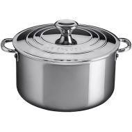 Le Creuset of America Stainless Steel Deep Casserole with Lid, 3-Quart, Stainless