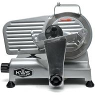 KitchenWare Station KWS Premium 200w Electric Meat Slicer 6 Stainless Steel Blade, Frozen Meat Cheese Food Slicer Low Noises