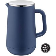 WMF Isolierkanne Thermoskanne Impulse prussian, 1,0 l, fuer Tee oder Kaffee Drehverschluss halt Getranke 24h kalt und warm, blau
