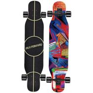 HYE-SPORT Longboards Skateboard 47,2 Zoll X 9,8 Zoll Breit Deck Ahorn Tanzen Longboard fuer Erwachsene, Jugendliche und Kinder Design komplett montiert