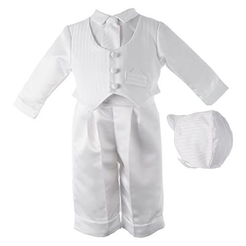  Lauren Madison Baby boy Christening Baptism Infant Satin Vest Set with Pant