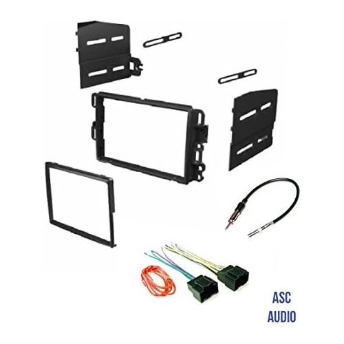  [아마존베스트]ASC Audio ASC Car Stereo Dash Kit, Wire Harness, and Antenna Adapter Combo to Add a Double Din Radio for some Buick Chevrolet GMC Pontiac Saturn- most 2007-2011 Tahoe, Silverado, Suburban et